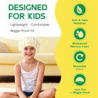 Years calm Kids Shower Cap, Waterproof Reusable Cartoon Bath Cap - Image 5