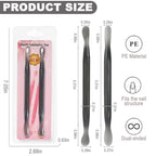2Pcs Plastic Cuticle Pusher, Dual-end Dead Skin Nail Pusher, Gentle Plastic - Image 4