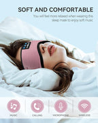 MUSICOZY Bluetooth 5.4 Sleep Headphones Eye Mask, Breathable Sleeping Headband - Image 2