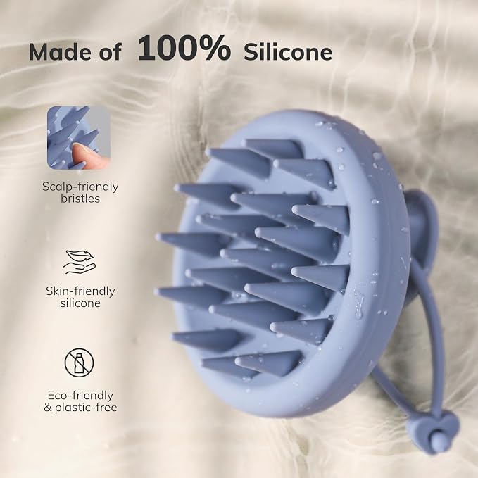 Sndyi Silicone Scalp Massager Shampoo Brush, Hair Scrubber - Image 2