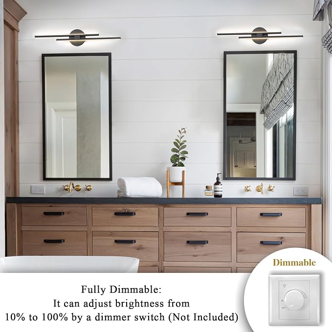 EDISLIVE Dimmable Modern LED Vanity Light Fixtures Bathroom Vanity Wall Lighting - Image 6