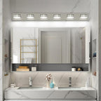 6-Light Nickel Bathroom Vanity Light Over Mirror, LED Vanity Lighting Fixtures - Image 6