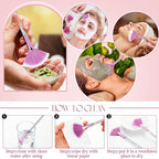 9 Pieces Facial Fan Mask Brushes, Soft Facial Applicator Brushes Tools - Image 6