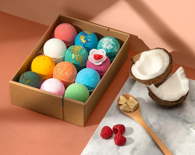 LifeAround2Angels New Faviorite Bath Bombs Gift Set 12 Pack Made in USA Fizzies - Image 4