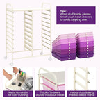 Giantex 20 Drawers Rolling Cart, Mobile Storage Drawer Cart, Classroom - Image 4