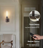 SANTOSTOCK Oil Rubbed Bronze Battery Operated Wall Sconces - Image 3