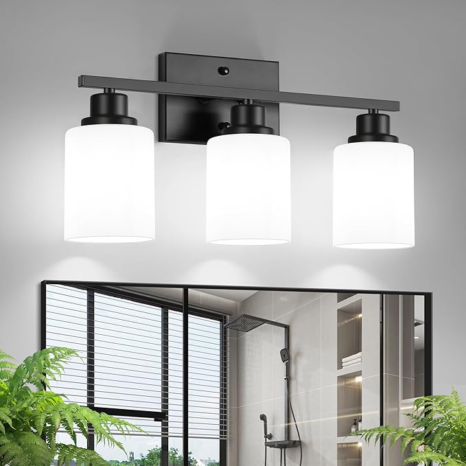 Ascher Bathroom Light Fixtures, 3-Light Vanity Light Over Mirror, Wall Lamp by Ascher
