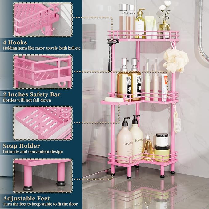 Consumest Corner Shower Caddy Standing - Image 3