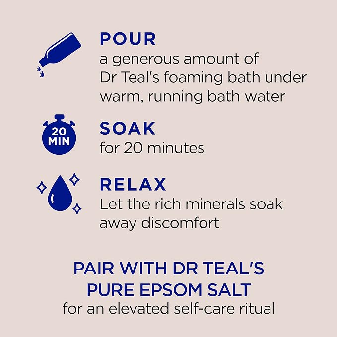 Dr Teal's Foaming Bath with Pure Epsom Salt, Nourish & Protect with Coconut Oil - Image 3