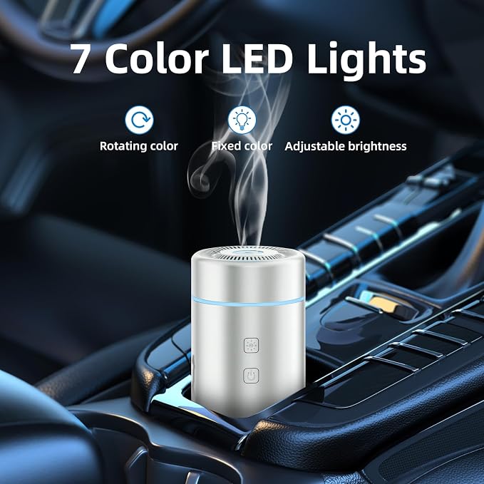 SEEDSEEL 100ML Car Essential Oil Diffuser, Rechargeable Battery Powered - Image 6
