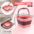 2 Pack Collapsible Foot Bath Plastic Foot Soaking Tub Portable Feet Bucket - Image 2
