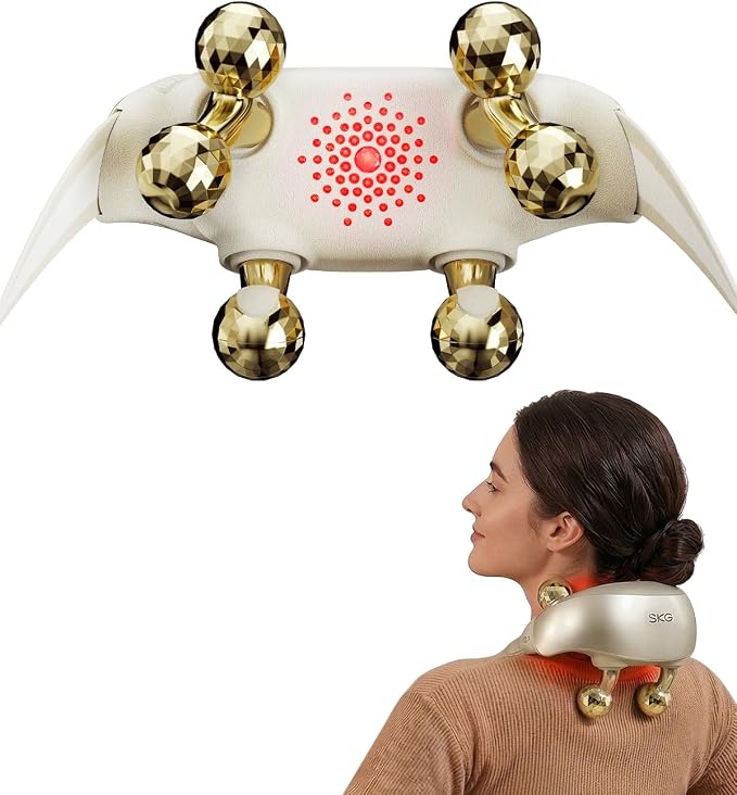 SKG H7 Ultra E Neck Massager for Pain Relief Deep Tissue Shiatsu Cordless Neck by SKG