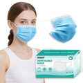 LEMENT 125 Pcs Blue Disposable Face Masks, 3 Ply Face Mask Elastic Earloops by Lement