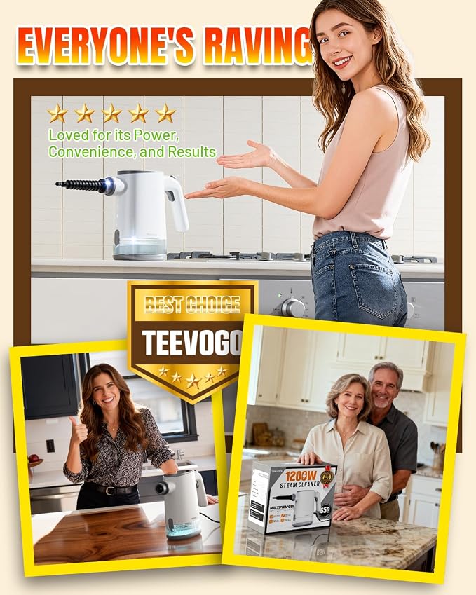 Handheld Steam Cleaner, 15s Fast Heating, Adjustable Steam, 650mL Large Water - Image 7