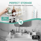 Veken 6-Pack Rustproof&Waterproof Shower Caddy, Adhesive Shelves Rack - Image 6