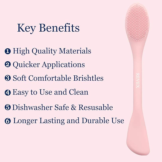 REVEX Silicone Face Mask Applicator, Face Scrubber, Exfoliating Pore Scrubber - Image 2
