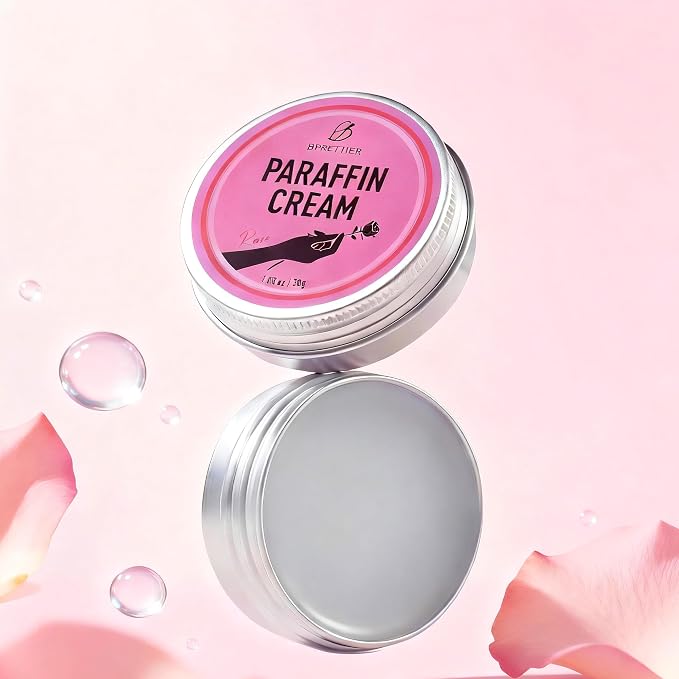 Cold Paraffin Wax Cream for Hands and Feet, Shea Butter Cuticle Balm, Rose - Image 5