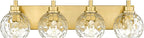 Bathroom Light Fixtures Over Mirror, 4-Light Modern Sconces Wall Lighting by Metwet