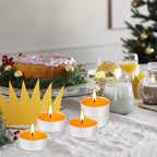 100 Pack Scented Tealight Candles 4 Hours, Winter Orange Aromatherapy Candles - Image 6