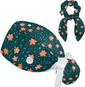 Scrub Caps Women Nursing Hats Floral Flowers by FQURFHY