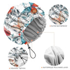 Shower Cap Reusable Double Layer Adjustable Elastic Waterproof EVA Hair Bath - Image 3