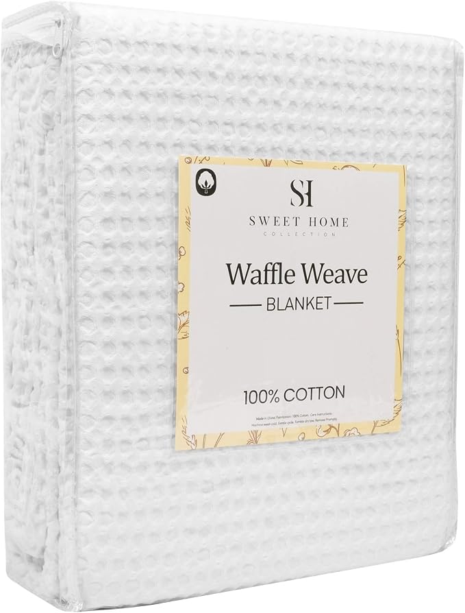 Sweet Home Collection 100% Fine Cotton Blanket Luxurious Weave Stylish Design - Image 3