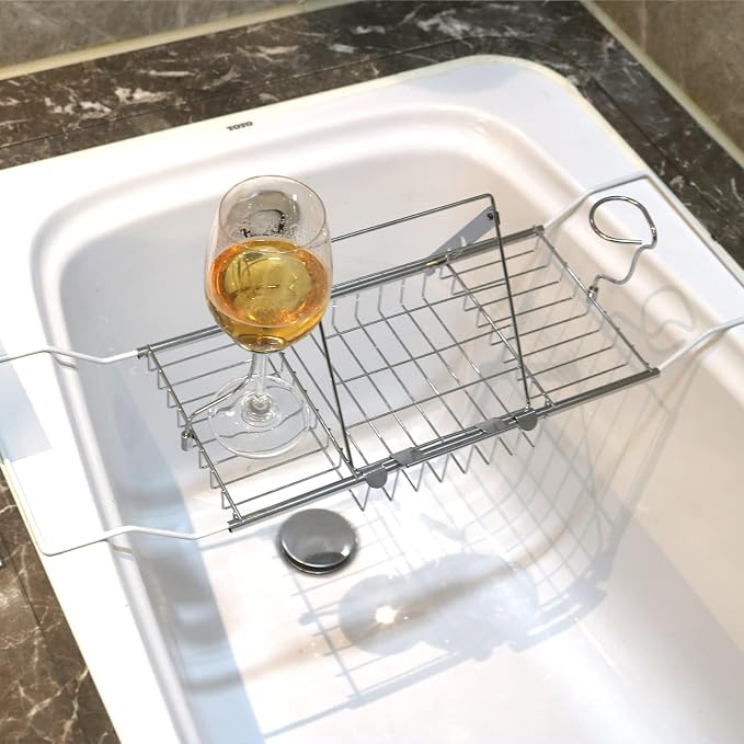 BDL Bathtub Caddy Tray Expandable Bath Tub Table - Image 7