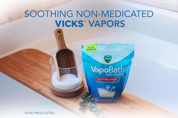 Vicks VapoBath, Bath Salts, Bath Bomb, Non-Medicated Bath Crystals, Comforting - Image 4