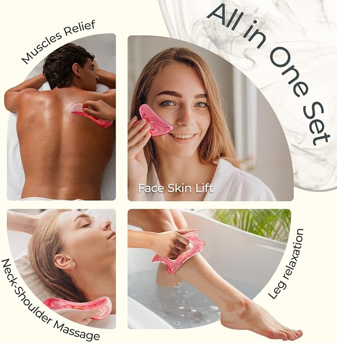 Scienlodic 3 Pcs Gua Sha Massage Tools - Image 4