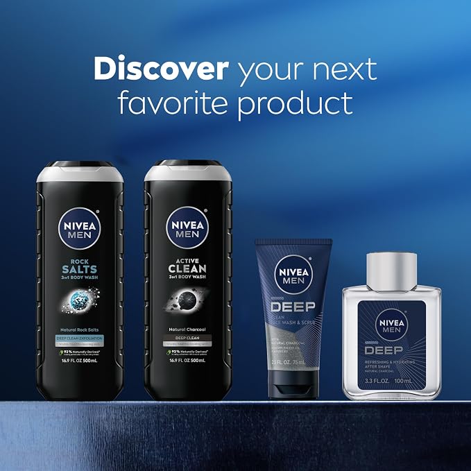 NIVEA MEN Deep Clean Rock Salts Body Wash - Image 8