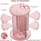 Rotating Makeup Organizer, DIY 8 Adjustable Layers 360 Spinning Skincare - Image 6