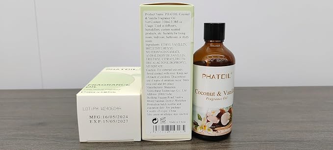 PHATOIL 3.38FL.OZ Coconut & Vanilla Fragrance Oils - Image 8