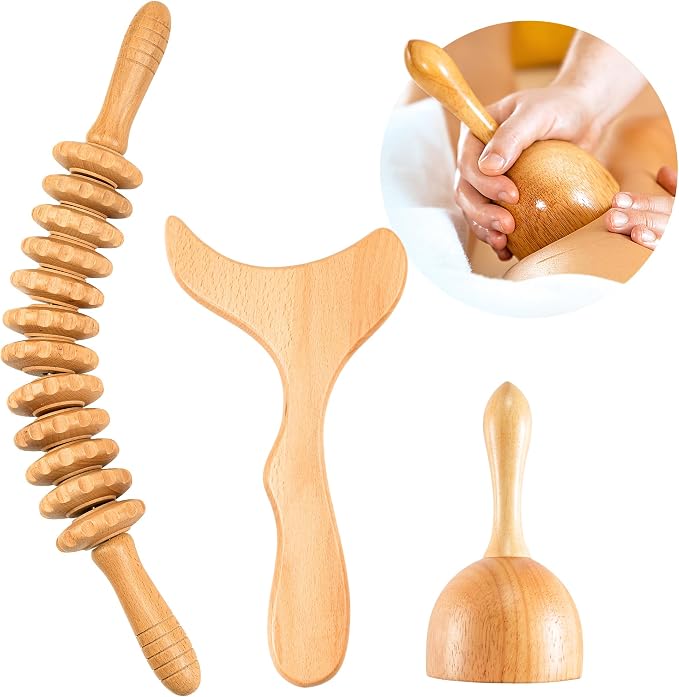 3 PCS Wood Therapy Massage Tools by Unknown