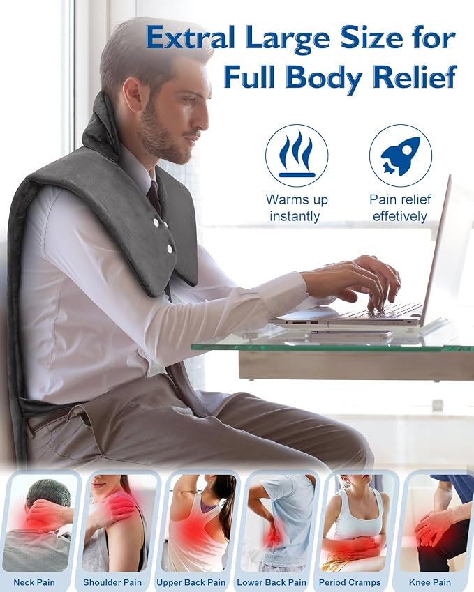Mothers Day Gifts, Heating Pad for Neck Shoulders Back, Large 24''*37'' Heat - Image 5
