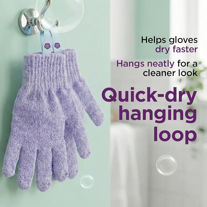 Love Being Scrubbed Body Exfoliating Gloves, Stretchy Exfoliating Body Scrubber - Image 4