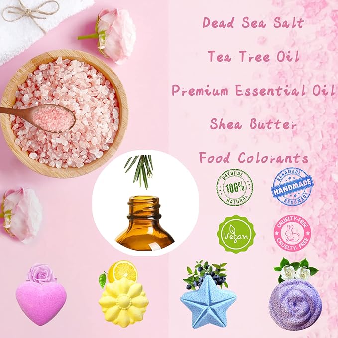 Lanwexy Bath Bombs, 32 Pack Foot Soak - Image 3