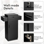 Giantex Salon Storage Cabinet, Locking Hair Styling Storage Organizer - Image 7