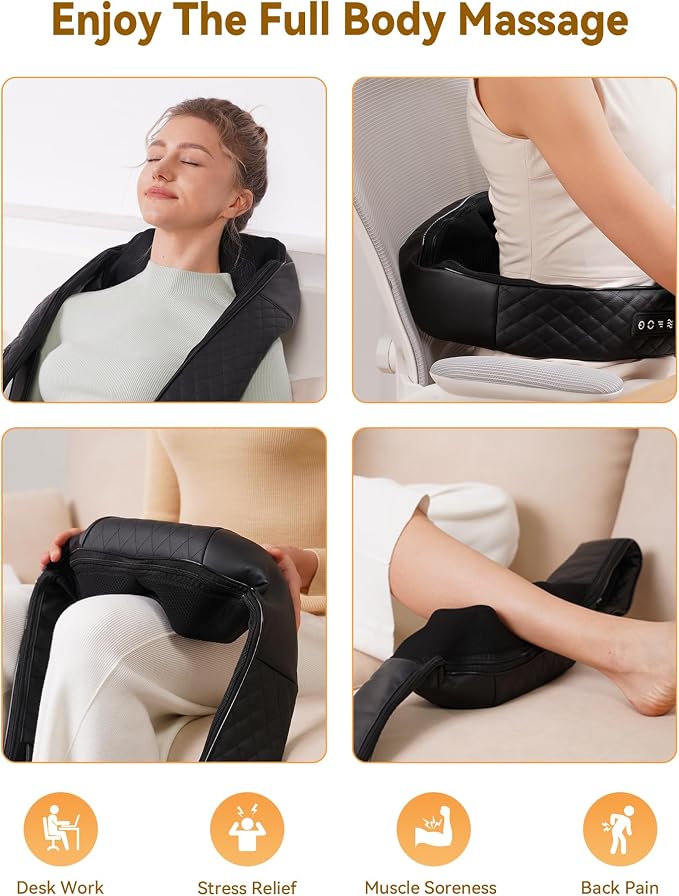 KNQZE Shiatsu Cordless Neck and Back Massager - Image 5