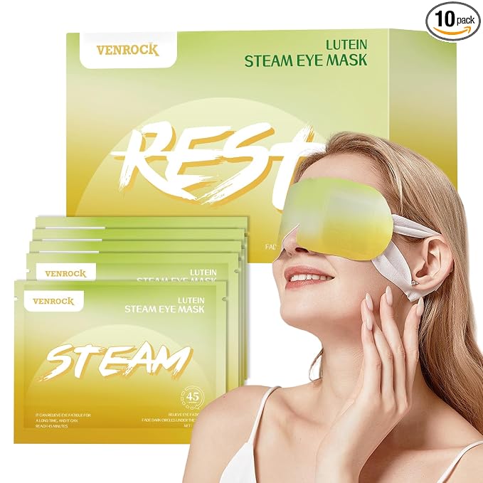 Venrock Lutein Self-Heating Steam Eye Mask 10 Packs by VENROCK