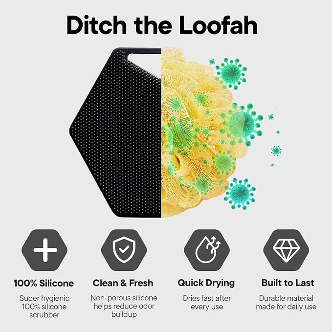 TOOLETRIES Body Scrubber 2.0 – Premium Silicone Shower Scrubber - Image 6