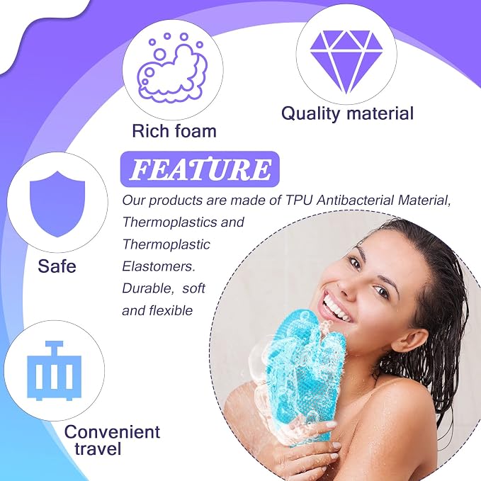Karenhi 2 Pcs Honeycomb Exfoliating Glove Bath Mitt Body Spa Scrubber, - Image 7