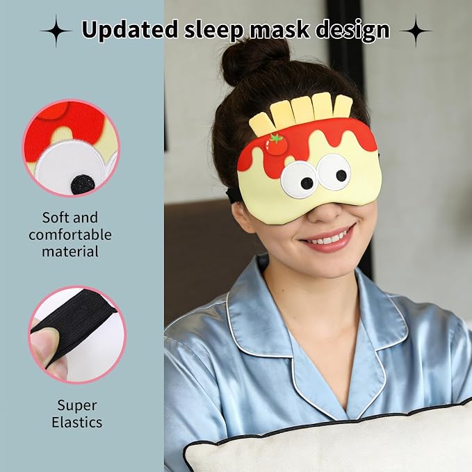 PERFECTSIGHT Sleep Eye Masks, Cute Sleep Eye Cover Lightweight Adjustable - Image 4