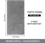 KBY Bath Towels Set of 2, Extra Large Bath Sheets 40X80 Inches, Quick Dry - Image 8