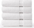 Cotton Craft Ultra Soft 4 Pack Oversized Extra Large Bath Towels 30x54 White by COTTONCRAFT