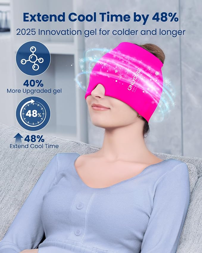 Upgraded Migraine Relief Cap, ONLYCARE Headache Relief Cap, Soothing Migraine - Image 3