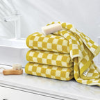 Jacquotha 4 Pcs Hand Towels for Bathroom Checkered, Cotton Soft Absorbent Cute - Image 3