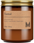 M&SENSE Santal Scented Christmas Candle Gift, Aromatherapy Candle Set by MSENSE