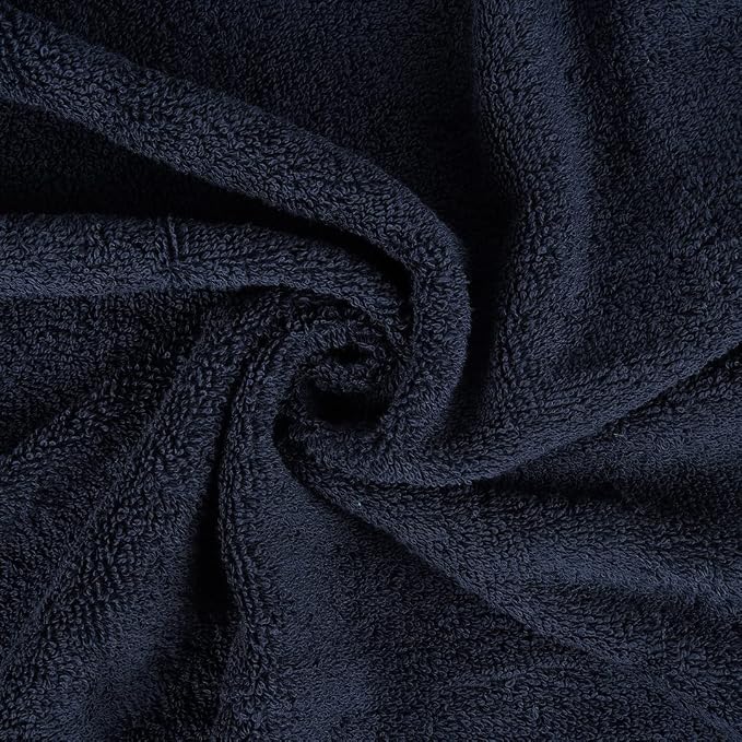 CASA COPENHAGEN Solitaire 6 Pieces Towel Set- Navy, 600 GSM 2 Bath Towel 2 Hand - Image 3
