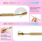 Pre-Treatment Cuticle Pusher, Dual Ended Cuticle Remover Russian Prep Nail - Image 3