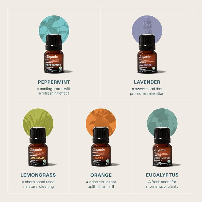 Cliganic Organic Essential Oils Set - Image 2